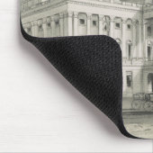Tapis De Souris La Maison Blanche, Capitole à Washington Lithograp (Coin)