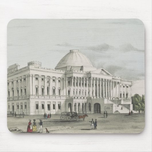Tapis De Souris La Maison Blanche, Capitole à Washington Lithograp (Devant)