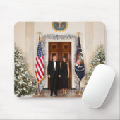 Tapis De Souris La Maison Blanche de Noël de Donald & Melania Trum (Avec souris)