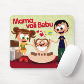 Tapis De Souris La maman aime le bébé (maman Voli Bebu) MousePad (Avec souris)