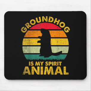 Tapis De Souris La Marmotte Est Mon Animal Spirituel Drôle De Jour