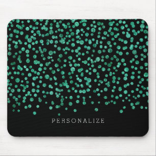 Tapis De Souris La menthe brillent des confettis