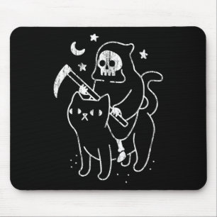 Tapis De Souris La Mort Monter Un Chat Drôle Costume Halloween Par