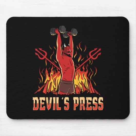 Tapis De Souris La musculation de la presse de Satan Devil (Devant)