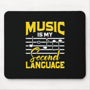 Tapis De Souris La musique enseignante est ma langue seconde