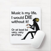 Tapis De Souris La musique est ma vie (Avec souris)