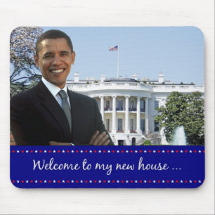 Tapis De Souris La nouvelle maison d'Obama - Mousepad