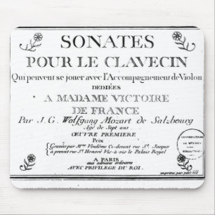Tapis De Souris La page titre pour 'Sonates versent le clavecin'