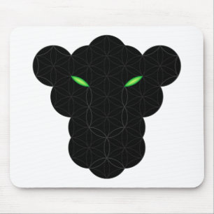 Tapis De Souris La Panthère Noire De Vie - Animaux Sacrés 01.