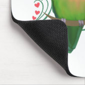 Tapis De Souris La pêche a fait face à des inséparables (Coin)