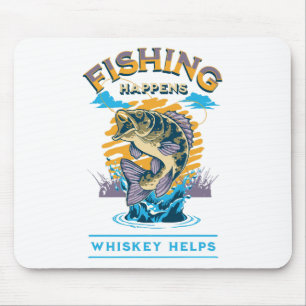 Tapis De Souris La pêche arrive. Le whisky aide !