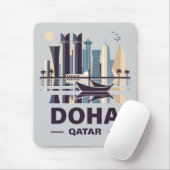 Tapis De Souris La péninsule de Doha Qatar (Avec souris)