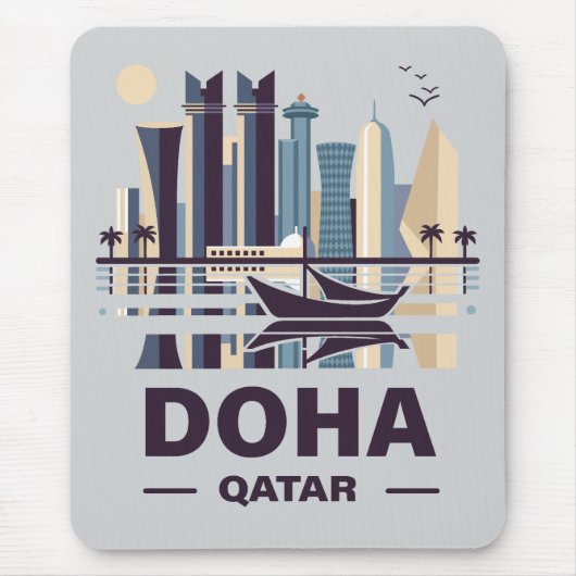 Tapis De Souris La péninsule de Doha Qatar (Devant)