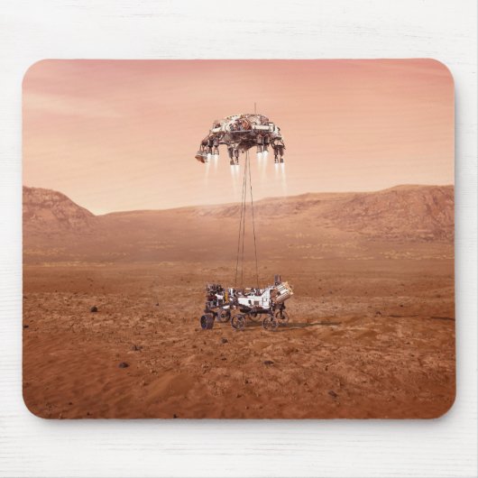 Tapis De Souris La Persévérance Arrive En Toute Sécurité Sur Mars. (Devant)
