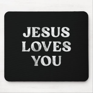 Tapis De Souris La phrase Jésus t'aime sur un