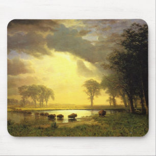 Tapis De Souris La piste des bisons,  Albert Bierstadt