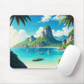 Tapis De Souris La plage de Ko Samui Thaïlande (Avec souris)