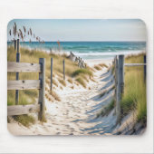 Tapis De Souris La Plage Et L'Herbe Des Dunes (Devant)