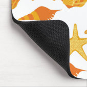 Tapis De Souris La plage orange Shell modèlent (Coin)