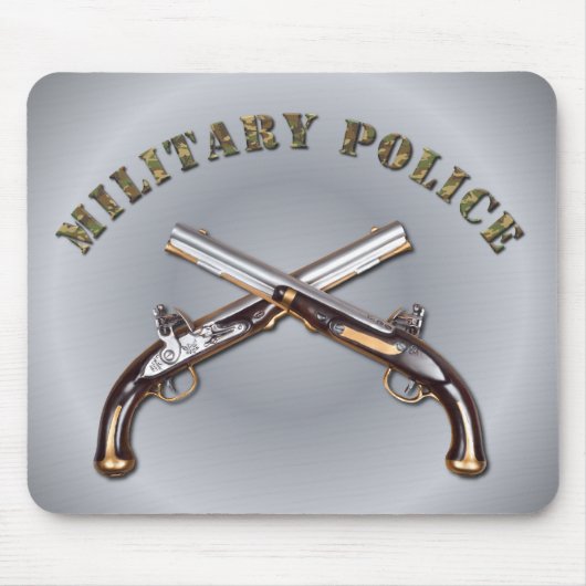 Tapis De Souris La Police Militaire A Traversé Des Pistols (Devant)