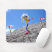 Tapis De Souris La poupée de Fubby est en train de faire du ski. (Avec souris)