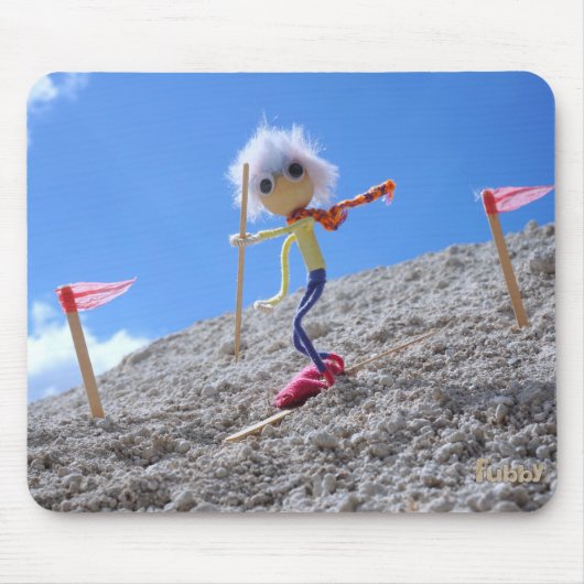 Tapis De Souris La poupée de Fubby est en train de faire du ski. (Devant)