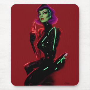 Tapis De Souris La princesse Cybrella au bal cyberpunk