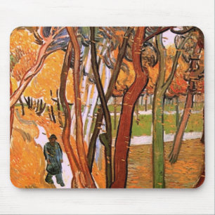 Tapis De Souris La Promenade : Feuilles mortes de Vincent van Gogh