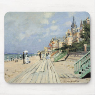 Tapis De Souris La Promenade sur la Jetée à Trouville de Claude Mo