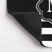 Tapis De Souris La rayure noire pointille la protection de souris (Coin)