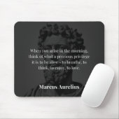 Tapis De Souris La réflexion matinale de Marcus Aurelius : Gratitu (Avec souris)
