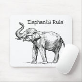 Tapis De Souris La règle des éléphants (Avec souris)