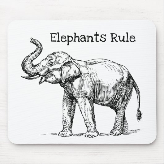 Tapis De Souris La règle des éléphants (Devant)