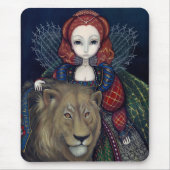 Tapis De Souris La "Reine Elizabeth et un lion" Mousepad (Devant)