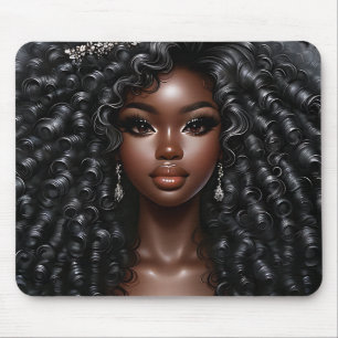 Tapis De Souris La reine noire melanin femme sista queens sistas f