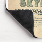 Tapis De Souris La rétro annonce sociale de médias de Skype (Coin)