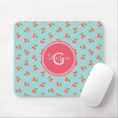 Tapis De Souris La rétro cerise girly de turquoise modèle le (Avec souris)