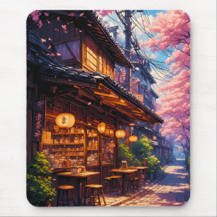 Tapis De Souris La rue des cerisiers en fleurs