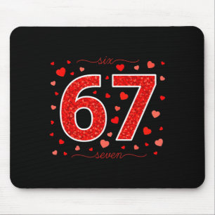 Tapis De Souris La Saint-Valentin 67 Meme Avec des cœurs Drôle Six