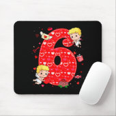 Tapis De Souris La Saint-Valentin Six Sept Cœurs 6 7 Meme Gen Alph (Avec souris)