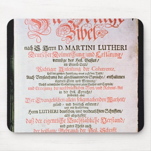 Tapis De Souris La Sainte Bible, vol. I., 1681 (Devant)