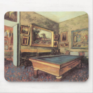 Tapis De Souris La salle de billard à Menil Hubert par Edgar Degas