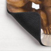 Tapis De Souris La sculpture de trois singes en bois (Coin)