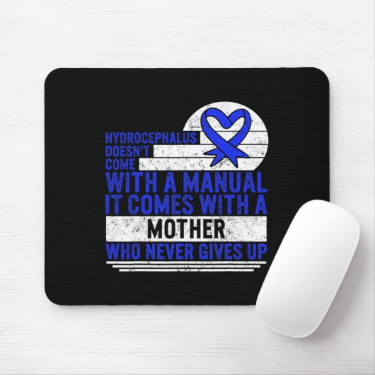 Tapis De Souris La sensibilisation à l'hydrocéphalie n'est pas acc (Avec souris)