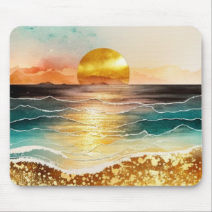 Tapis De Souris La série de plage à l'aquarelle Design 3