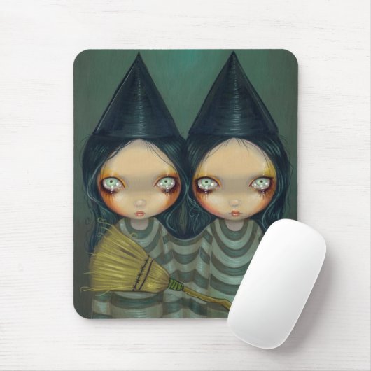 Tapis De Souris "La sorcière siamoise jumelle" Mousepad (Avec souris)