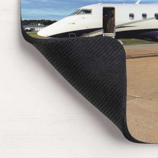 Tapis De Souris La Souris d'avion avec le Bombardier Challenger (Coin)