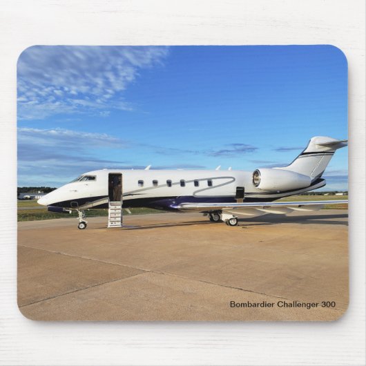 Tapis De Souris La Souris d'avion avec le Bombardier Challenger (Devant)