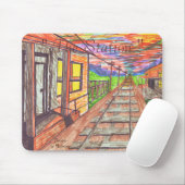 Tapis De Souris "La station " (Avec souris)