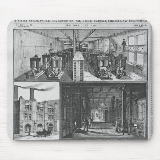 Tapis De Souris La station d'Edison la Co Illuminating électrique (Devant)